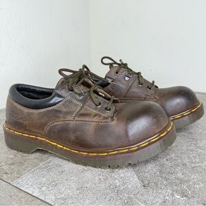 Y2K Dr Martens 7733 Industrial Steel Toe Work Shoes Made In England UK 8 US 9